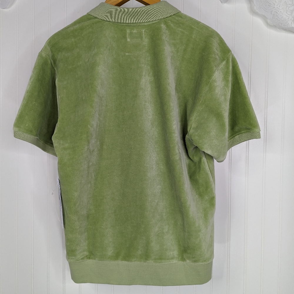 OBEY Stefano Short Sleeve Velour Polo NWT Sz M - Picture 9 of 13